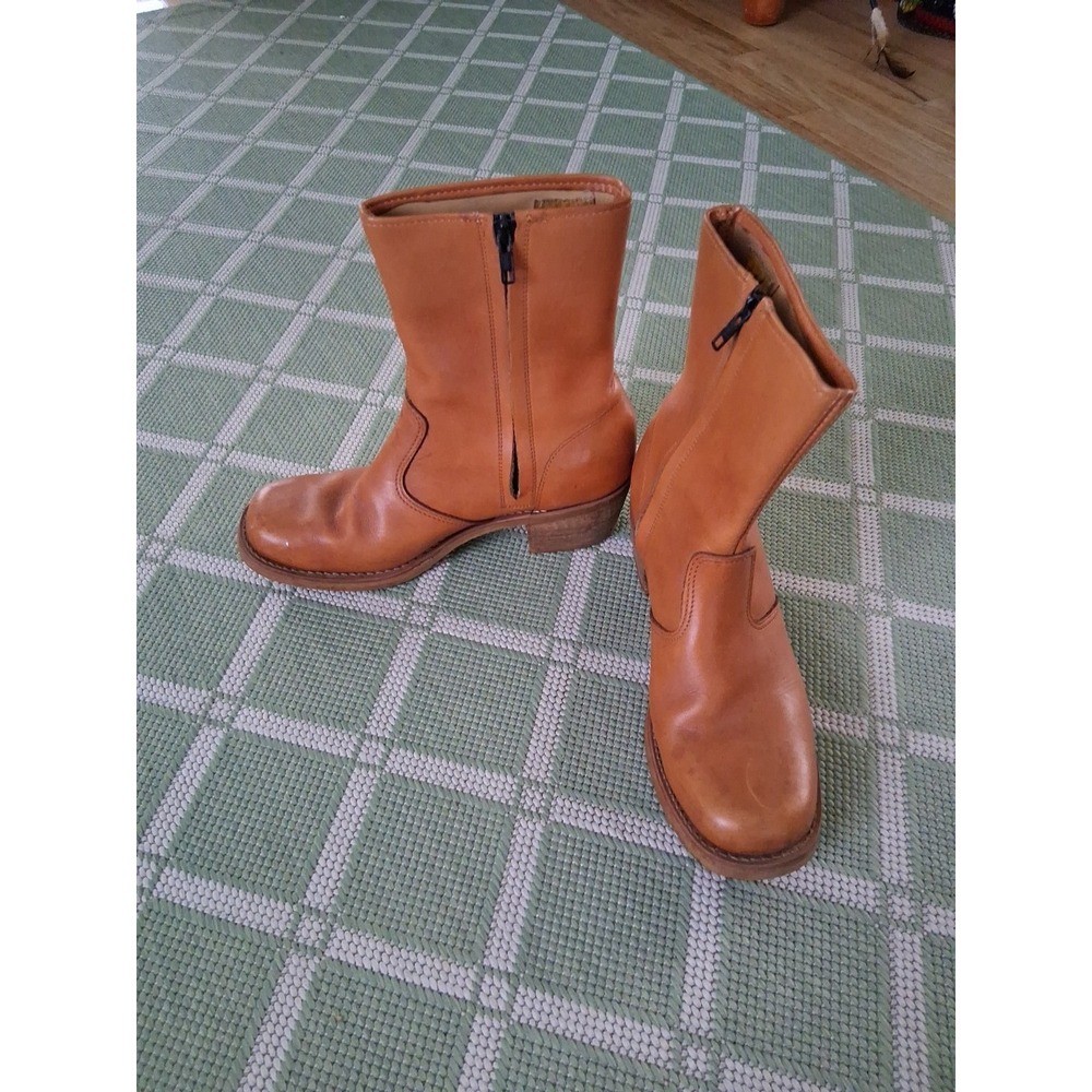 Texas Steer Brown Leather boots. Size 9.5  Vintage.